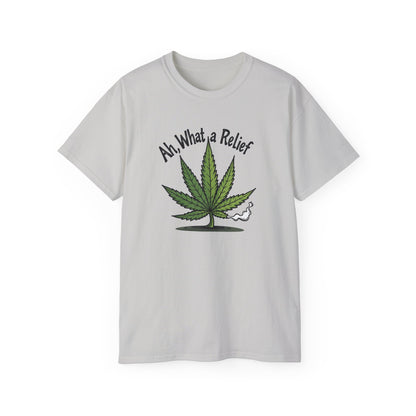 Ah, What a Relief Unisex Ultra Cotton Tee - Perfect for Cannabis Enthusiasts - Psychonaut Swag