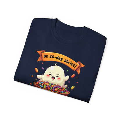 Funny Halloween Diet, Unisex Tee, Cute Ghost Humor Shirt, Gift for Halloween Lovers, Halloween Diet T-Shirt, Spooky Season Apparel