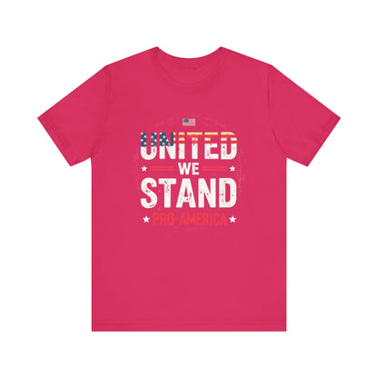 United We Stand Pro-America Unisex Tee - Casual Patriotic Shirt - Psychonaut Swag