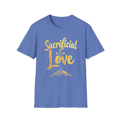 Sacrificial Love Unisex Softstyle T-Shirt - Faith-Inspired Casual Wear - Psychonaut Swag
