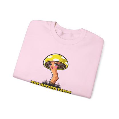 The Bitter Taste of Magic, Mushroom, Unisex Heavy Blend™ Crewneck Sweatshirt - Psychonaut Swag