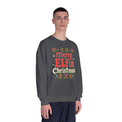 Christmas Elf Unisex Sweatshirt - Merry Elfin Christmas Tee for Elf Fanatics