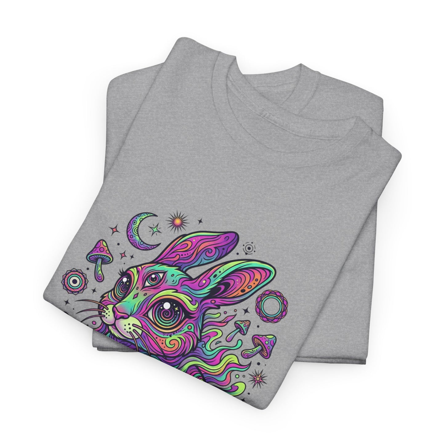 Psychedelic Bunny, Unisex Heavy Cotton Tee