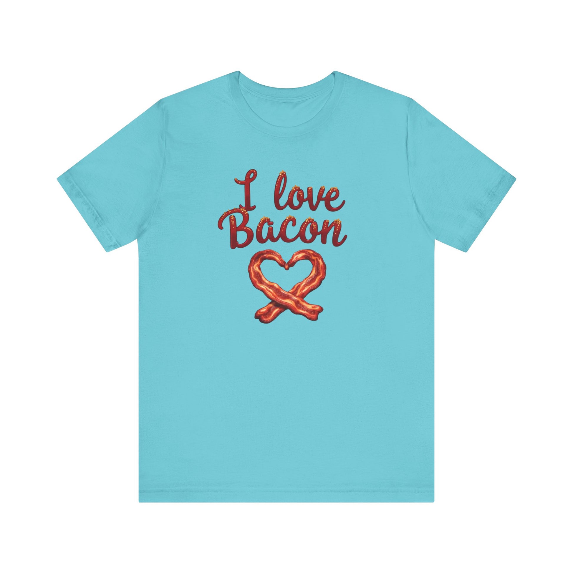 I Love Bacon Unisex Tee - Perfect for Food Lovers, Casual Outings, Gift for Bacon Fans, Foodie T-Shirt, Fun Cooking Tee - Psychonaut Swag