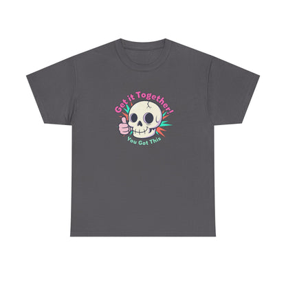 Get It Together Skull Tee — Cute Thumbs Up Motivational Graphic T-Shirt