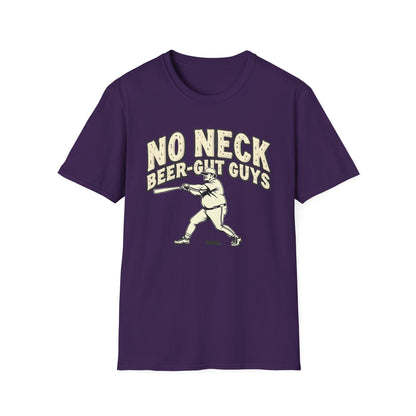 No Neck Beer Gut Guys T-Shirt | Unisex Softstyle Tee, Humor Apparel, Funny Gift for Beer Lovers, Casual Wear, Funny Saying Shirt - Psychonaut Swag