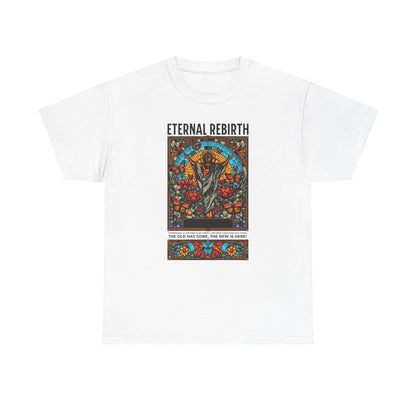 Eternal Rebirth Tee — Floral Mandala Stag Graphic T-Shirt