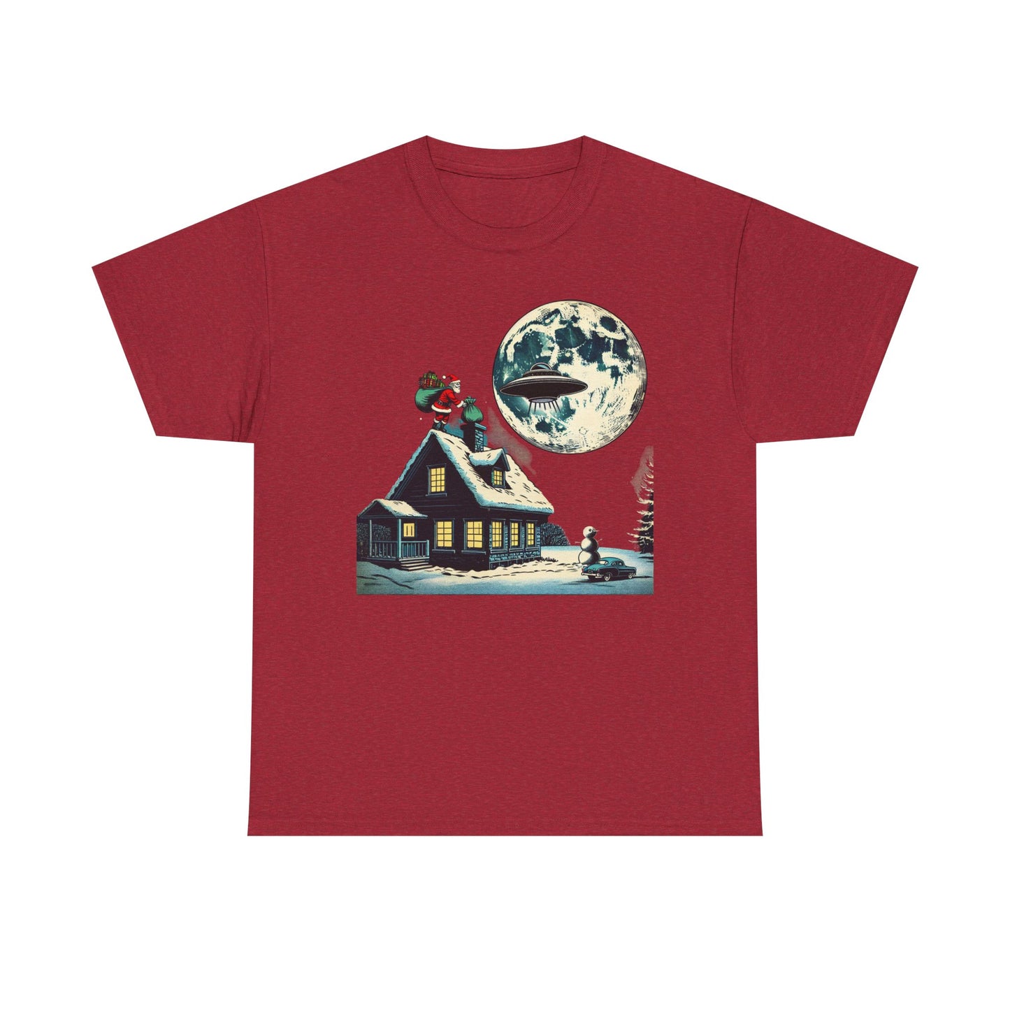 Christmas Santa UFO, Unisex Tee