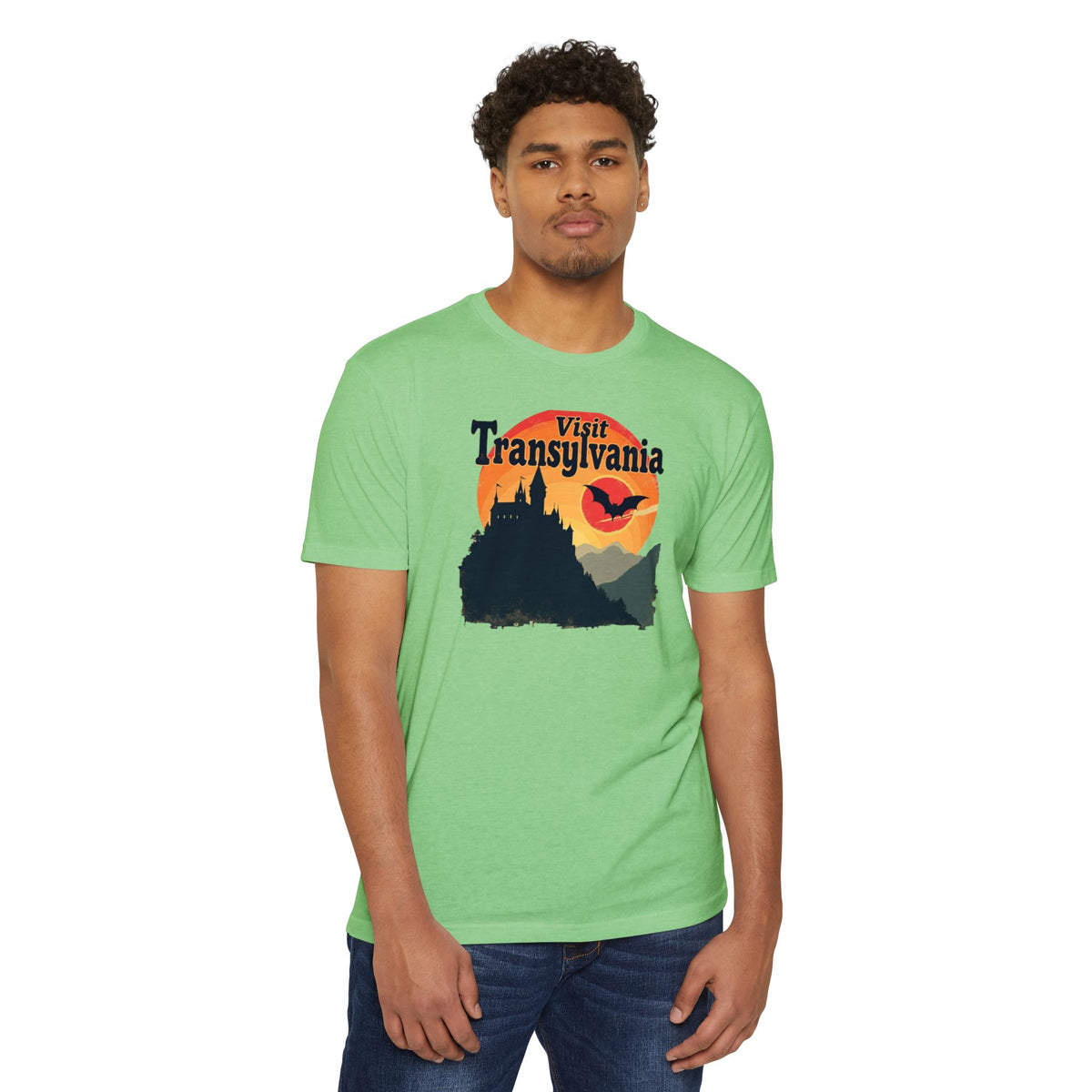 Visit Transylvania T-Shirt — Vintage Vampire Castle Halloween Tee