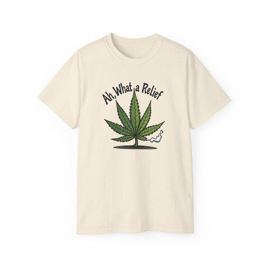 Ah, What a Relief Unisex Ultra Cotton Tee - Perfect for Cannabis Enthusiasts - Psychonaut Swag