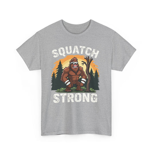 Squatch Strong Unisex Heavy Cotton Tee – Nature Graphic T-Shirt - Psychonaut Swag