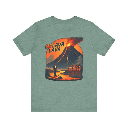 Mr. Lava Lava Tee, Unisex Graphic Shirt, Cool Retro T-Shirt, Perfect for Summer, Volcano Art, Gift for Geology Lovers - Psychonaut Swag