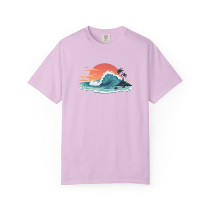 Sunset Surf Graphic T-Shirt — Tropical Wave Island Tee