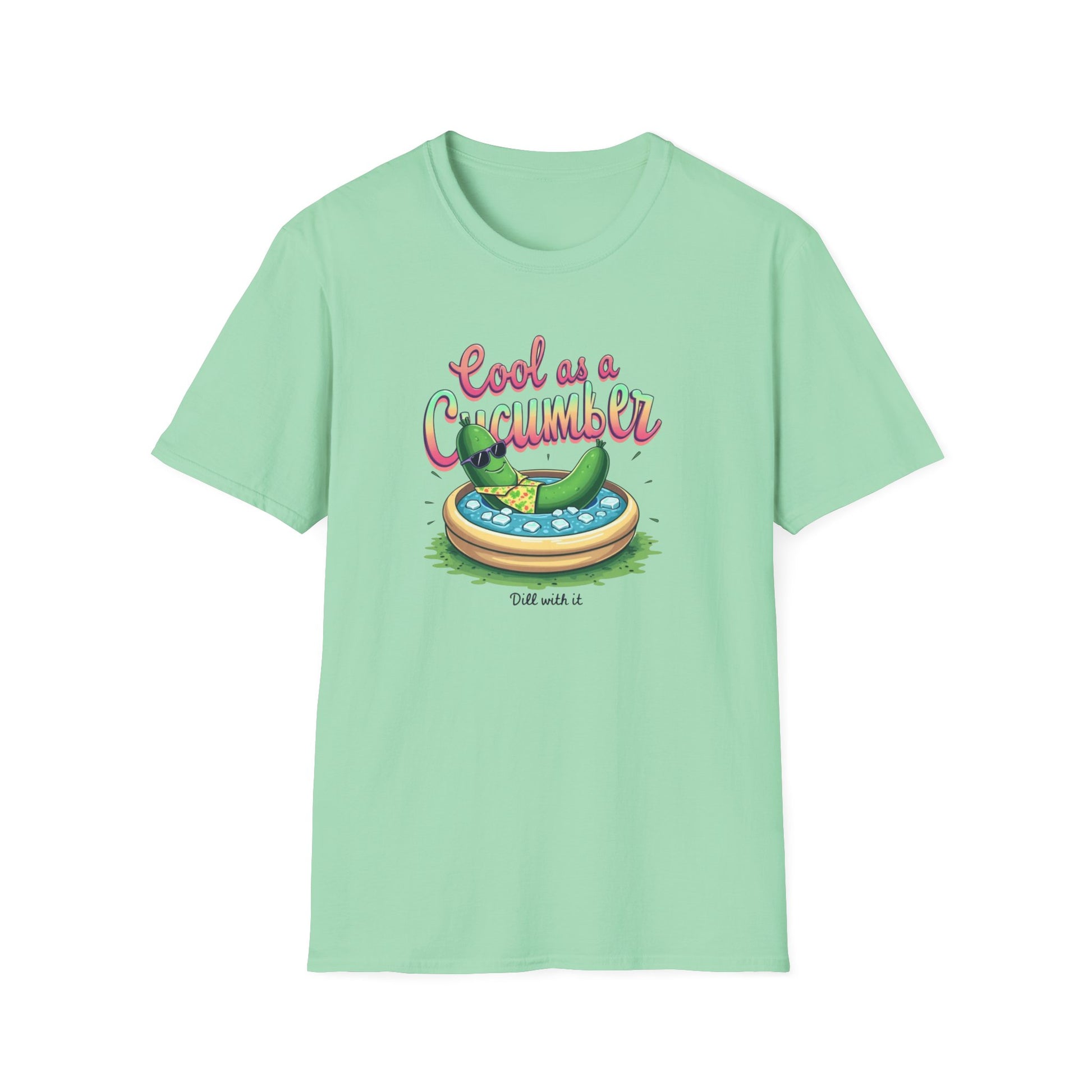 Cool as a Cucumber Unisex T-Shirt | Funny Summer Tee, Gift for Pool Parties, Relaxation Shirt, Fresh Summer Vibes, Chill Apparel, [...] - Psychonaut Swag