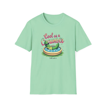Cool as a Cucumber Unisex T-Shirt | Funny Summer Tee, Gift for Pool Parties, Relaxation Shirt, Fresh Summer Vibes, Chill Apparel, [...] - Psychonaut Swag