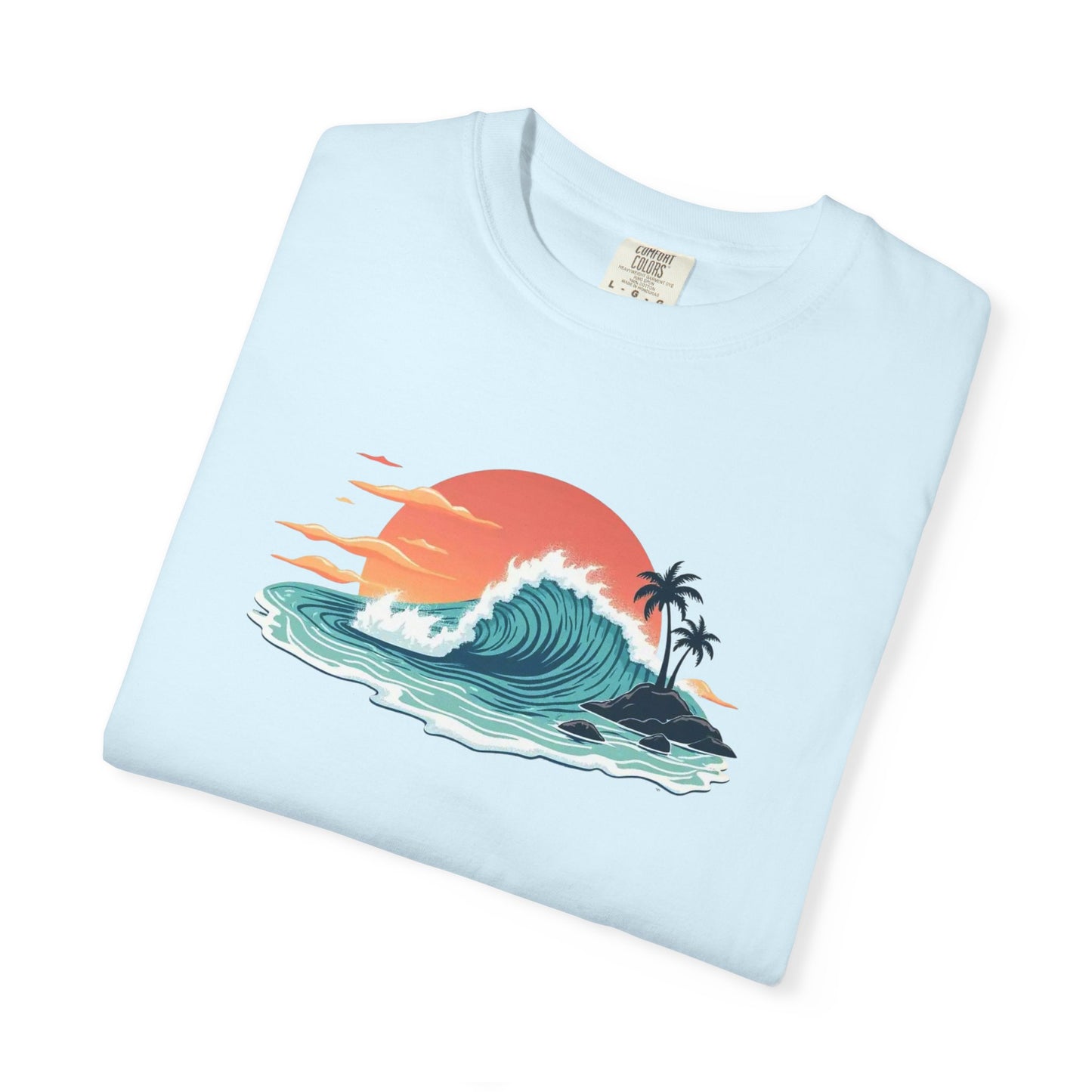 Sunset Surf Graphic T-Shirt — Tropical Wave Island Tee