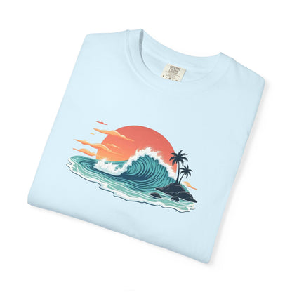 Sunset Surf Graphic T-Shirt — Tropical Wave Island Tee