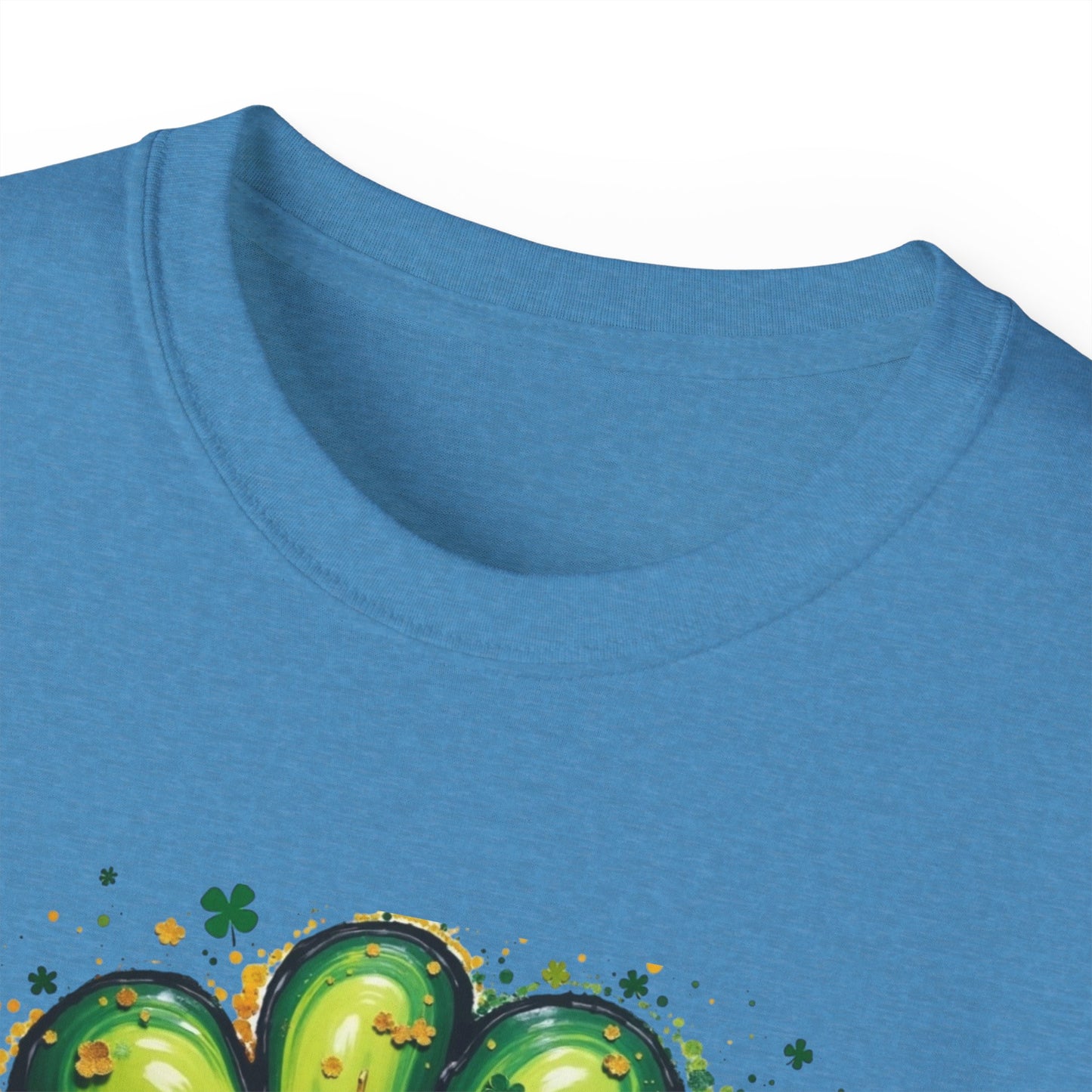 St. Patrick's Day Paint-Splatter Shamrock T-Shirt
