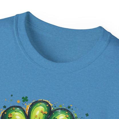 St. Patrick's Day Paint-Splatter Shamrock T-Shirt