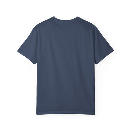 Curious Cat with mushrooms, Unisex Garment-Dyed T-shirt - Psychonaut Swag