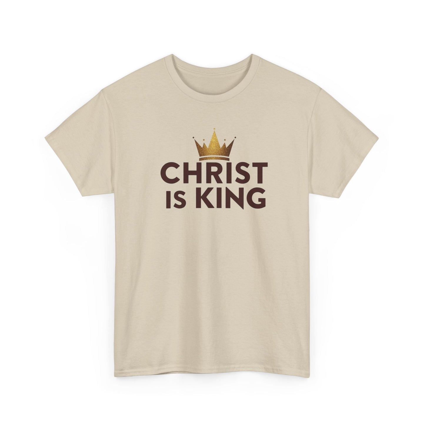 Christ Is King T-Shirt — Christian Faith Tee with Crown Graphic
