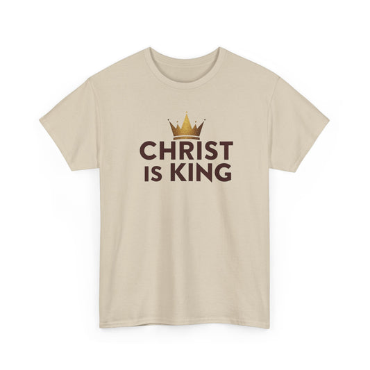 Christ Is King T-Shirt — Christian Faith Tee with Crown Graphic