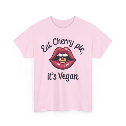 Vegan Cherry Pie Graphic Tee for Food Lovers - Psychonaut Swag