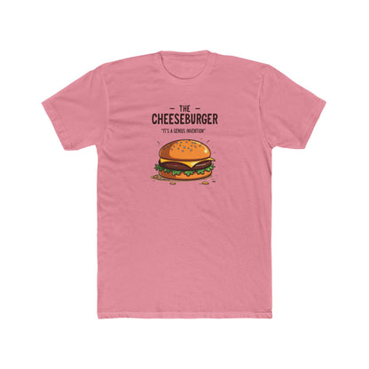 Cheeseburger Genius Tee — "The cheeseburger is a genius invention" Cotton Crew Shirt