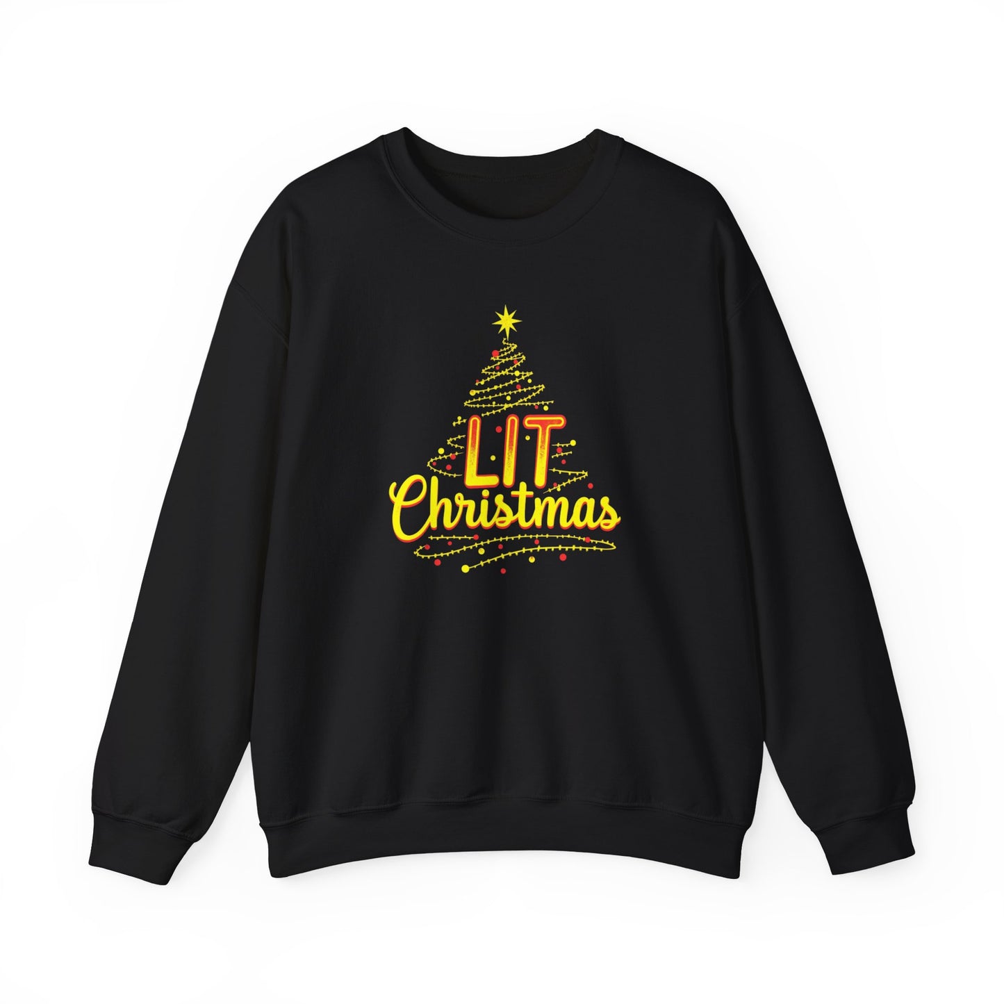 Christmas Sweatshirt - "Lit Christmas" Festive Holiday Crewneck