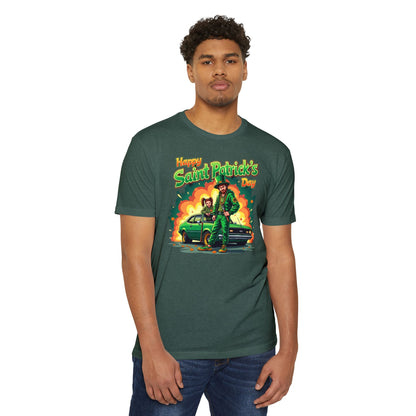 Saint Patrick's Day T-Shirt — "Happy Saint Patrick's Day" Retro Leprechaun Design