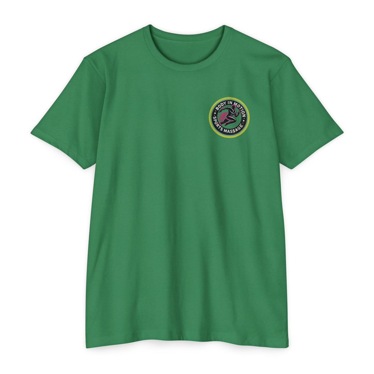 Sports Massage, Retro Camper Badge T-Shirt — Vintage RV Travel Logo Tee