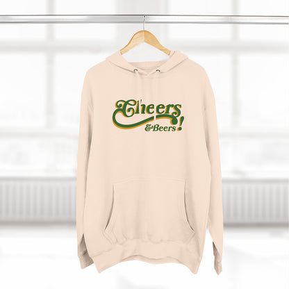 Cheers & Beers Hoodie — Retro Script St. Patrick’s Day Sweatshirt