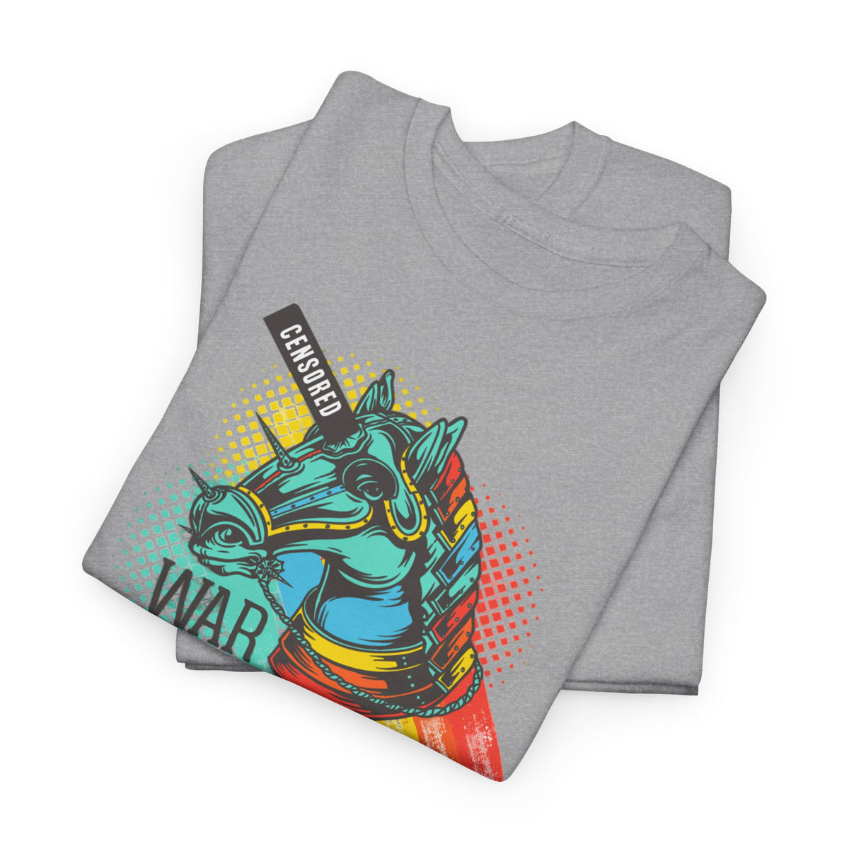 War Unicorn T-Shirt — Retro Neon Unicorn Graphic Tee