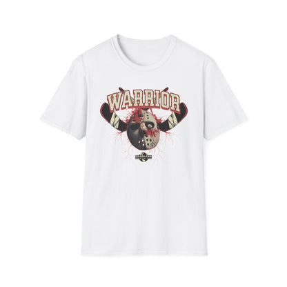 Warrior Hockey Mask T-Shirt — Vintage Sports Skull Design