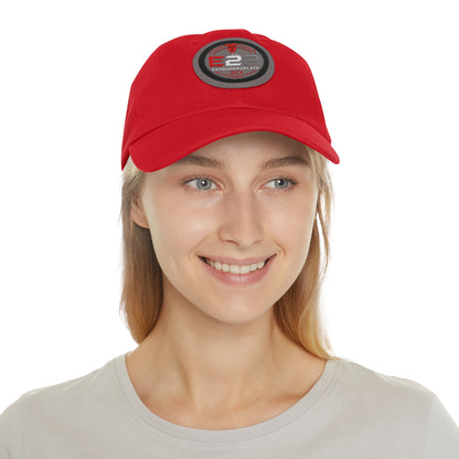 Extruder2Plate, Dad Hat with Leather Patch (Round)