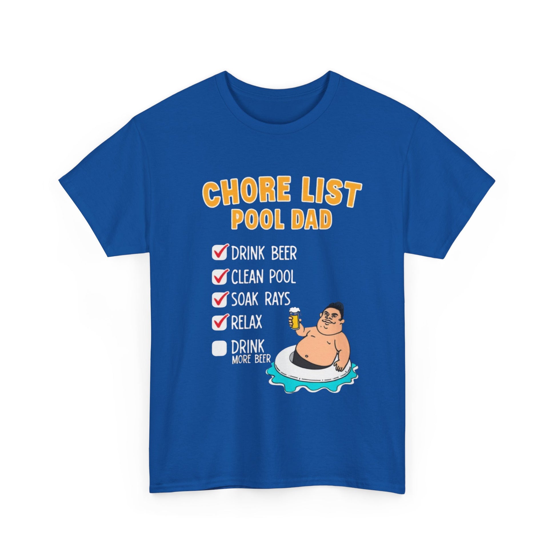 Chore List Pool Dad T-Shirt, Summer BBQ Tee, Father's Day Gift, Relaxation Shirt, Unisex Beachwear - Psychonaut Swag