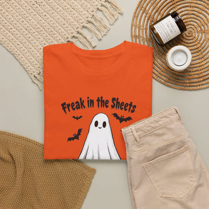 Ghost Tee — “Freak in the Sheets, So Don’t Ghost Me” Halloween Graphic T-Shirt