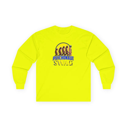 Psychonaut swag, small biz Long Sleeve Tee - Unisex Cotton Shirt for Festival Vibes, Casual Wear, Gift for Music Lovers, Streetwear, Retro Style