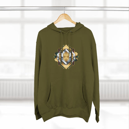 Geometric Gold Crest Hoodie
