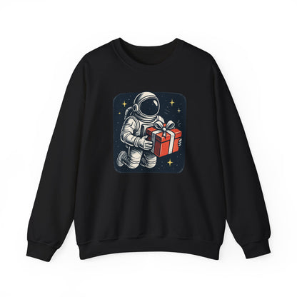 Astronaut holding Gift,  Unisex Heavy Blend™ Crewneck Sweatshirt