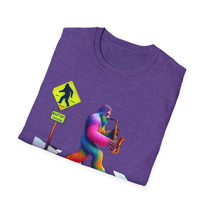 Sax-Squatch, Unisex Softstyle T-Shirt
