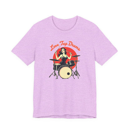 Love Tap Drums, Drummer Tee - Perfect for Music Lovers, Band Merch, Gifts for Musicians, Concerts, Casual Wear, Love Tap Drums