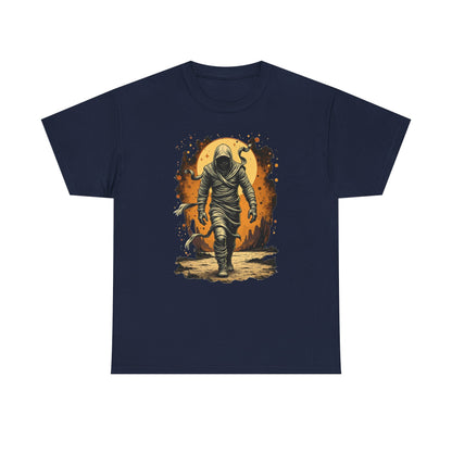 Mummy Walk Vintage Graphic Tee — Space Explorer Moonlit Sci‑Fi Shirt