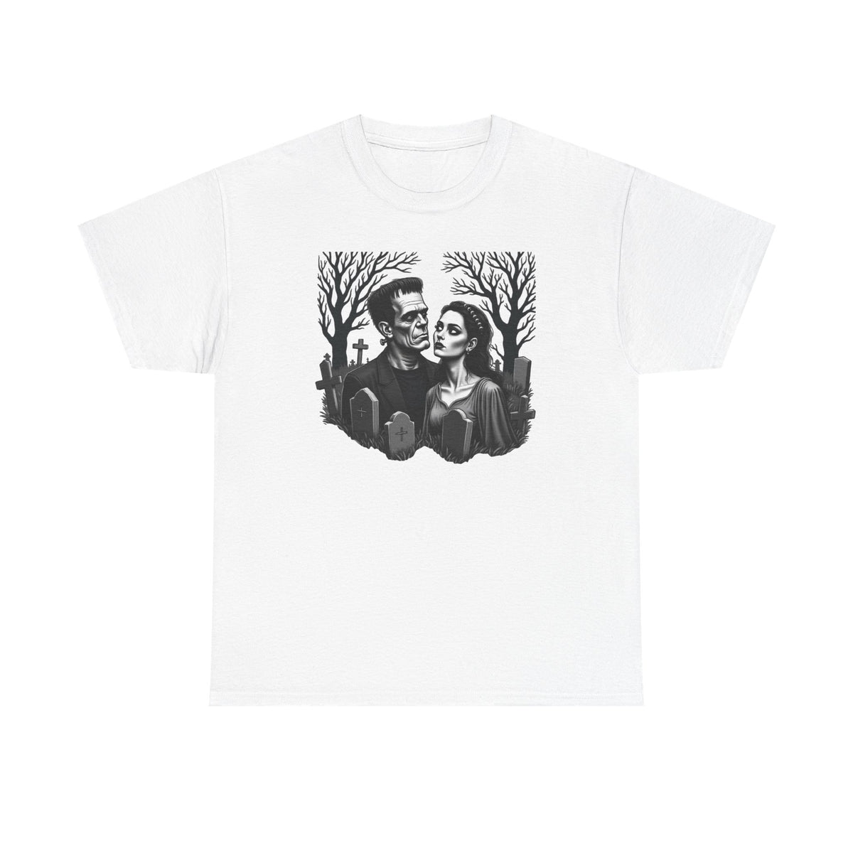 Gothic 'Until Forever' Couple Tee — Anniversary Season Graphic T-Shirt
