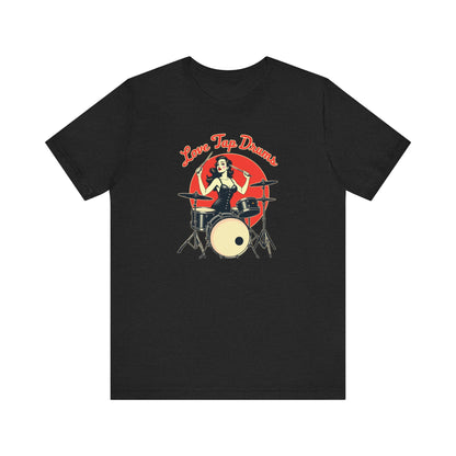 Love Tap Drums, Drummer Tee - Perfect for Music Lovers, Band Merch, Gifts for Musicians, Concerts, Casual Wear, Love Tap Drums - Psychonaut Swag