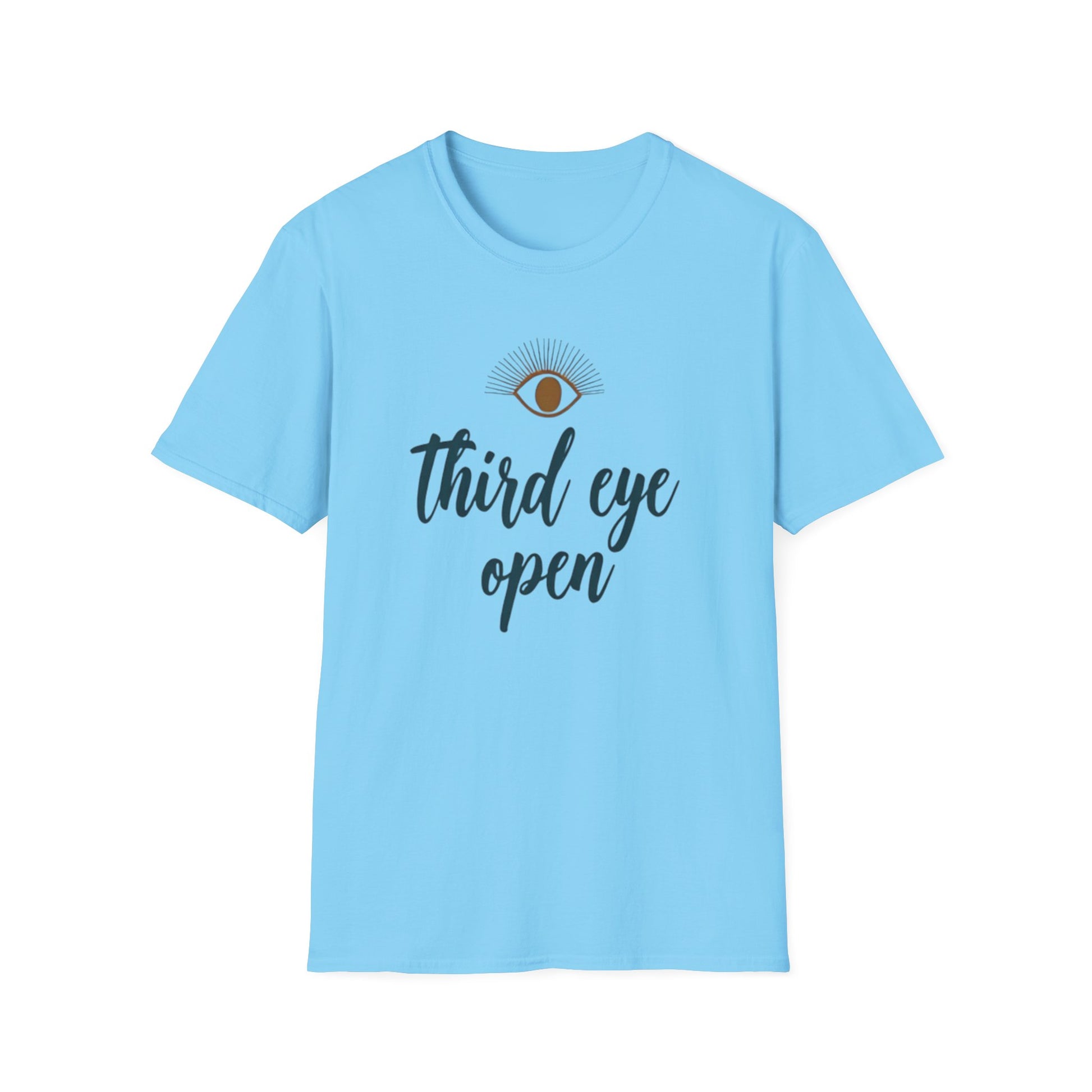 Third Eye insight, Open Unisex Softstyle T-Shirt, Spiritual Gift, Graphic Tee, Meditation Apparel, Casual Wear, Yoga Clothing, Unique T-Shirt - Psychonaut Swag