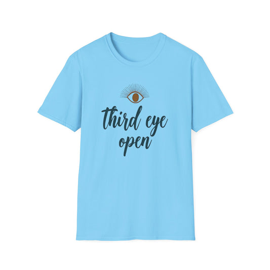 Third Eye insight, Open Unisex Softstyle T-Shirt, Spiritual Gift, Graphic Tee, Meditation Apparel, Casual Wear, Yoga Clothing, Unique T-Shirt - Psychonaut Swag