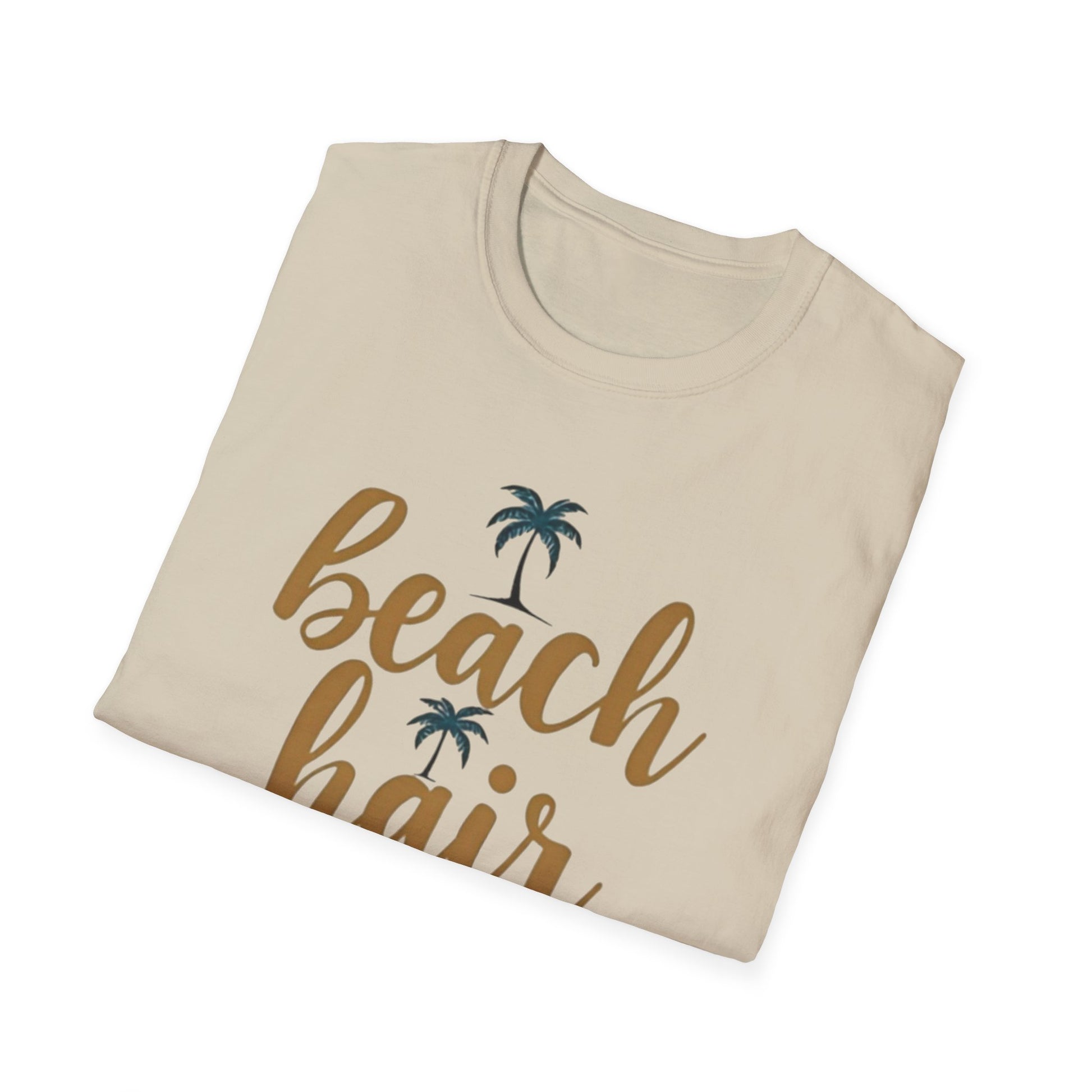 Beach Hair Don't Care Unisex T-Shirt, Summer Vibe Tee, Casual Beachwear, Gift for Beach Lovers, Vacation Attire - Psychonaut Swag