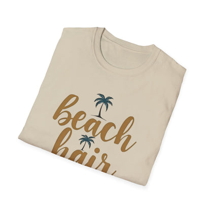 Beach Hair Don't Care Unisex T-Shirt, Summer Vibe Tee, Casual Beachwear, Gift for Beach Lovers, Vacation Attire - Psychonaut Swag
