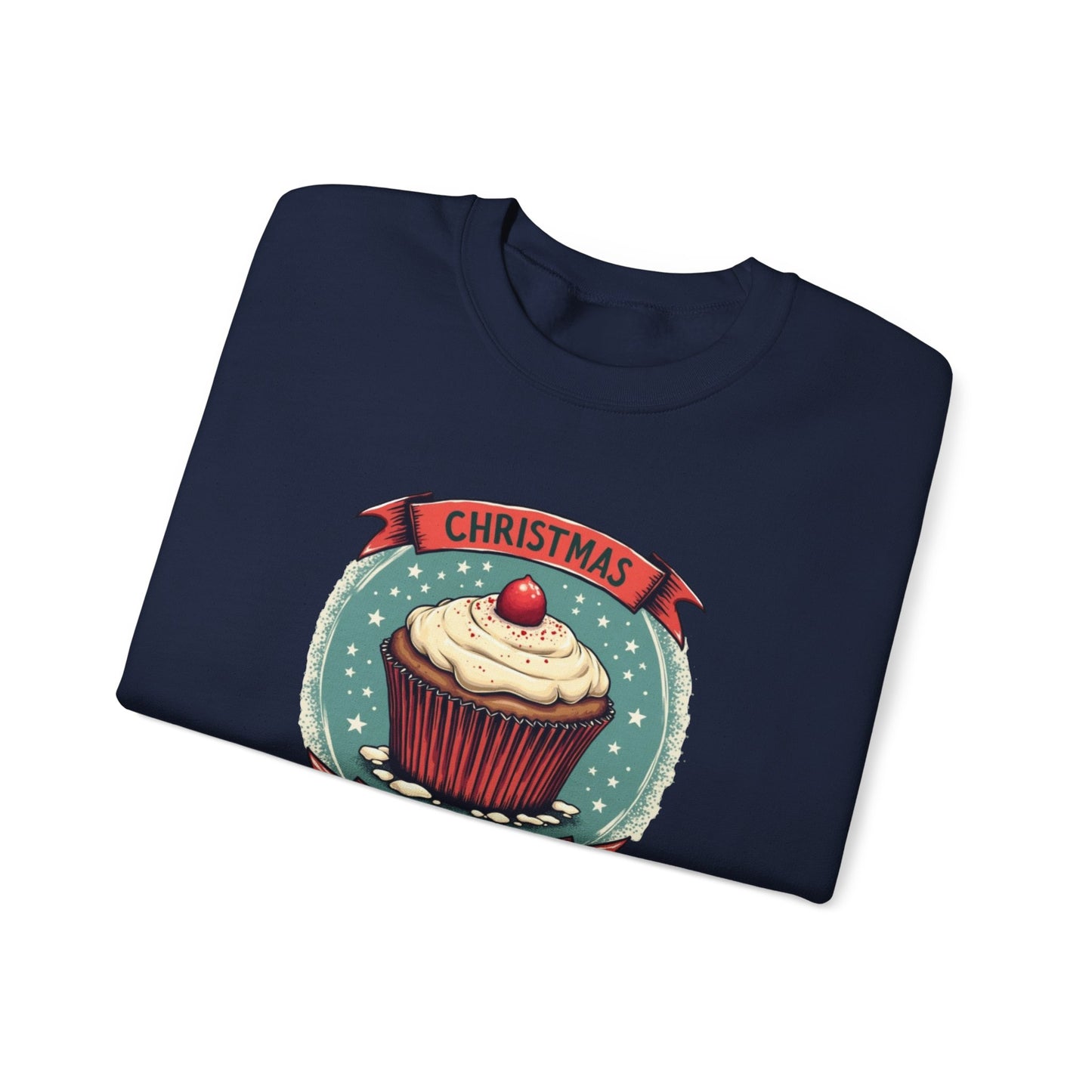 Christmas Stud Muffin with Icing Sweatshirt - Cute Holiday Cupcake Crewneck